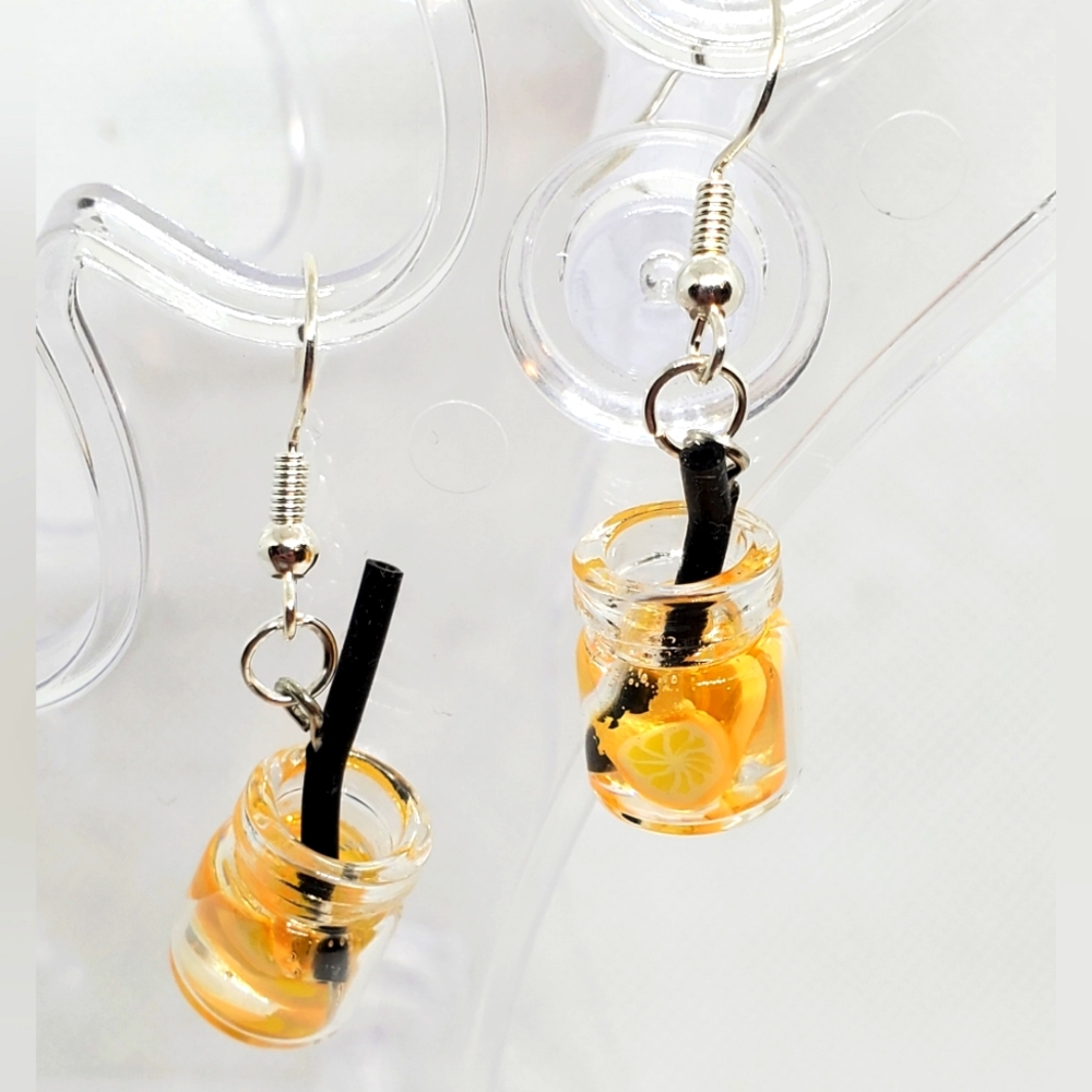 7/$10 Mini Fruit Jar Earrings, New
